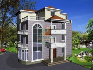 13*10米130平方四层别墅设计图纸农村自建房屋建筑结构水电全套图