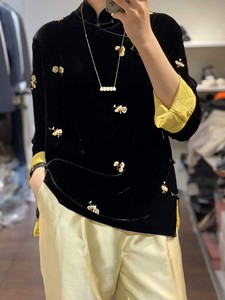 深圳南油档口高端外贸女装真丝连衣裙中式丝绒衬衫一手货源加盟