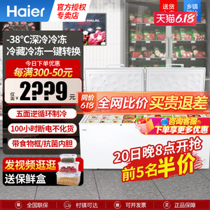 海尔冰柜商用冰箱大容量全冷冻速冻大冷柜429/1028升超低温双门柜
