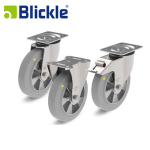 比克力Blickle轮子德国制造单轮LH-ALEV抗静电钢板脚轮带刹车