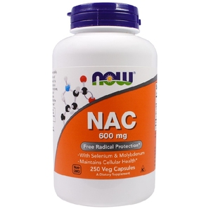 Now Foods N-乙酰-L-半胱氨酸 NAC 600mg 100粒 或 250粒素食胶囊