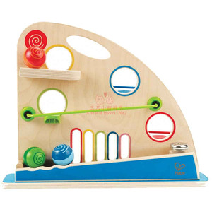 Hape滚球历险记串珠对应盒绕珠宝宝智力早教创意木质儿童益智玩具