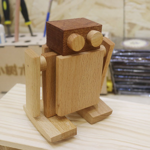 儿童木制玩具下坡木牛流马拼装益智亲子机器人小象DIY散件木工坊