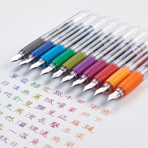 慕娜美OLIKA墨囊钢笔0.38细笔尖中小学生用透明笔杆慕那美02099EF