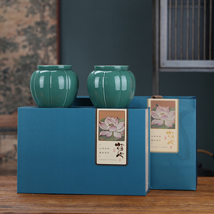 瓷罐茶叶包装盒空礼盒红茶绿茶金骏眉大红袍陶瓷罐茶叶礼盒装空盒