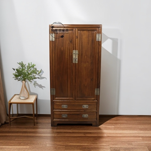 新中式全实木香樟木衣柜现代家用卧室双门大衣橱储物柜防虫蛀立柜