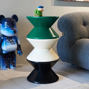 北欧家用创意床头凳小户型客厅塑料儿童换鞋凳小茶几边几沙漏凳子