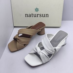 natursun/娜冉撤柜断码女夏季柔软方头粗跟拖鞋休闲时尚凉拖