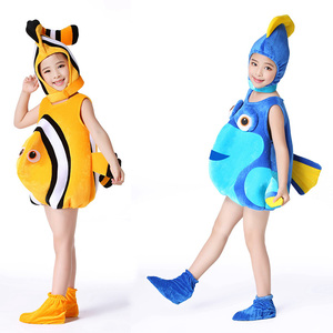 儿童海洋动物造型演出服海底小丑鱼表演服装章鱼珊瑚舞蹈服亲子装