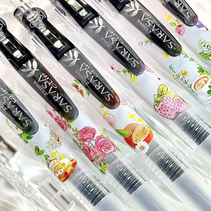 新款日本ZEBRA斑马花草茶限定草莓甜点玫瑰下午茶黑色中性笔0.5mm