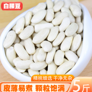 白腰豆5斤 云南农家白芸豆小白豆粉糯易煮颗粒饱满五谷杂粮豆类粗