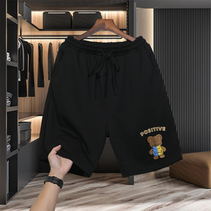 摩圣缇2024新款重磅短裤男士潮牌运动休闲宽松五分裤男款夏季裤子