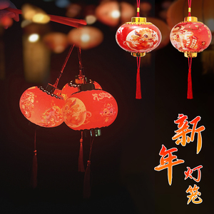 龙年儿童手提卡通发光LED投影灯笼新年元宵节七彩春节装饰玩具