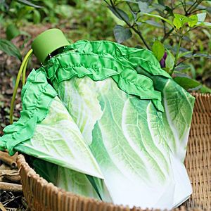 生菜雨伞创意双层遮阳防晒防紫外线超轻折叠大白菜蔬菜太阳晴雨伞