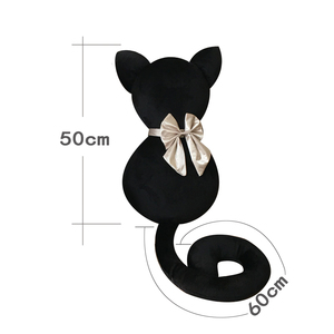 欢乐颂2曲筱绡王子文同款的黑猫毛绒玩具咪抱枕黑色猫咪玩偶公仔