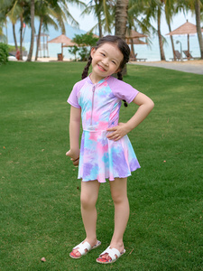 奇海51018新款时尚儿童泳装连体泳衣卡通夏季特惠可爱迷人女童