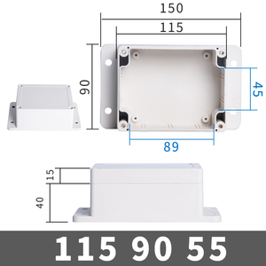 115*90*55带耳F型室外防水接线盒防水盒户外监控塑料电源接线端子