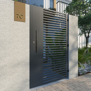 新中式入户别墅庭院门户外防锈小铁门花园院子门简易栅栏门可定制