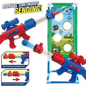 空气压力枪散弹来福枪手动软弹枪空气动力抢泡沫球男孩枪儿童玩具