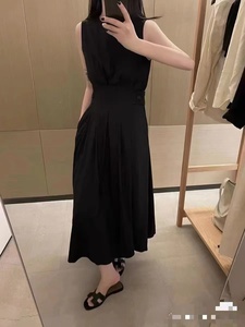 MC706  云梯棉女装垂坠感修身显瘦连衣裙小黑裙