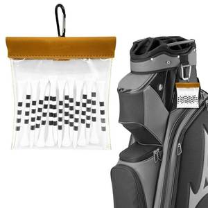 皮质高尔夫球钉包透明pvc弹片挂袋户外运动高尔夫配件收纳袋