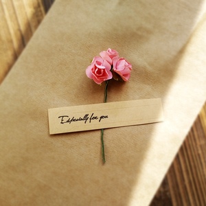 礼物袋礼品盒子装饰仿真花纸花玫瑰 向日葵雏菊 diy手工小纸花