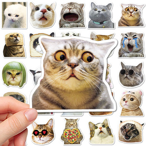 猫咪贴纸可爱的小动物表情包ins风高级感颜值治愈水杯手机diy贴画