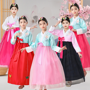 朝鲜舞蹈服装演出服女朝鲜舞练习裙表演上衣裙子成人韩礼服送头饰