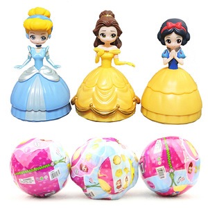 公主扭蛋球灰姑娘仙蒂瑞拉贝尔白雪娃娃机手办公仔玩具幼稚园礼物