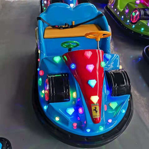 新款双人广场公园商场出租摆摊电动玩具游乐设备发光定时碰碰车