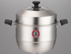劳特斯蒸锅304不锈钢 双层加厚材质 家用煮汤蒸馒头蒸菜 炉具通用