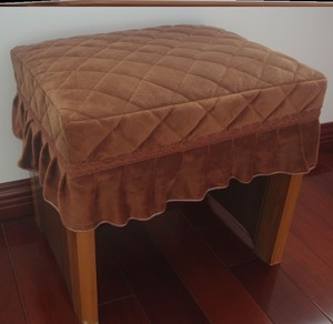 长方形化妆凳垫套柔软坐垫钢琴凳罩可固定方登子夹棉圆形家用椅垫