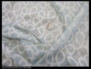 淡蓝色蕾丝针织复合布料 时装面料 连衣裙 衬衣 棒球衫 背心裙