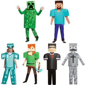 Minecraft cosplay我的世界游戏盔甲男童万圣节钻石铠甲儿童服装