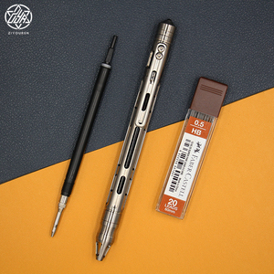 钛合金战术笔按动式高档铅笔自动铅笔签字笔镂空枪栓笔破窗笔EDC