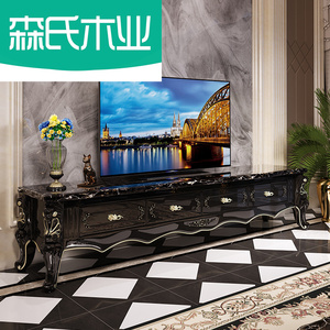 欧式电视机柜茶几大理石简欧组合客厅小户型地桌奢华矮柜家具套装