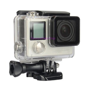 适用gopro hero4/3+相机防水壳 潜水壳 固定外壳 下水 gopro4配件