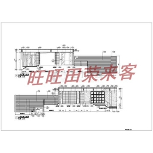 中式联排别墅样板间装饰工程施工cad图纸，含效果cad图纸