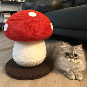 Bingo红蘑菇可爱猫抓板耐磨不掉屑猫爬架猫抓柱宠物玩具