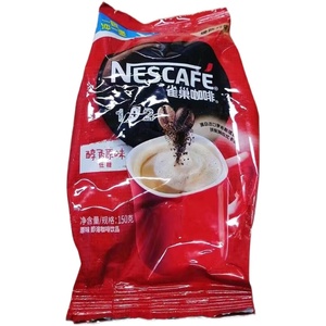 雀巢速溶咖啡粉 三合一原味1+2咖啡150g袋装低糖冲调饮品