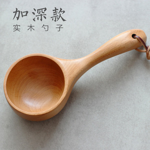 日式榉木瓢实木短柄米瓢水瓢木勺大汤勺子饭勺酒瓢沐浴厨房木桶勺