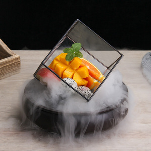 酒店特色盘子烟雾干冰餐具创意个性器皿意境菜盘异形分子料理餐盘