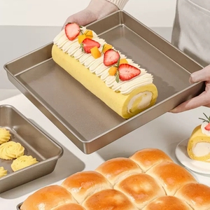 蛋糕卷烤盘烤箱专用毛巾卷家用方盘雪花酥工具不沾模具方形不粘