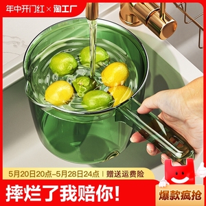 家用厨房水勺加厚长柄塑料大号创意舀水瓢洗头勺子高颜值耐高温