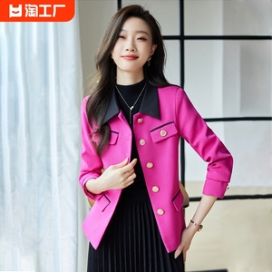 韩版小香风西装外套女士2024春秋新款休闲气质高级感短款西服上衣