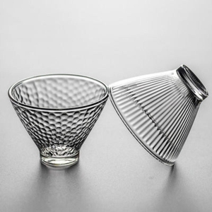 日式玻璃品茗杯小茶杯透明水晶玻璃功夫茶杯家用喝茶茶碗小茶杯