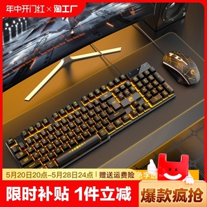 官网雷蛇适用机械手感键盘鼠标套装有线台式电脑笔记本游戏电竞打