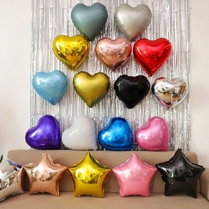 18寸爱心气球水果心形铝箔铝膜表白婚庆结婚婚房布置生日装饰星星