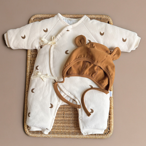 日本新生儿衣服0一3月婴儿冬装加厚连体衣棉袄宝宝棉服保暖52码