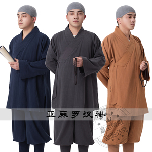 夏季僧服罗汉褂小褂僧人四季短褂套装和尚服罗汉衫亚麻出家人僧衣